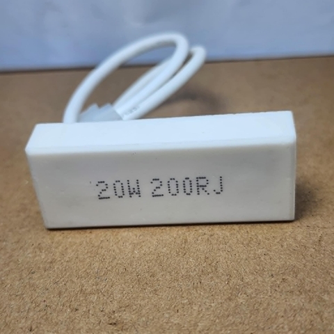 Điện trở sứ hộp điện tử Qixing 20W 200RJ 200ohm 200R kích thước 50x20x10mm