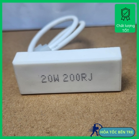 Điện trở sứ hộp điện tử Qixing 20W 200RJ 200ohm 200R kích thước 50x20x10mm