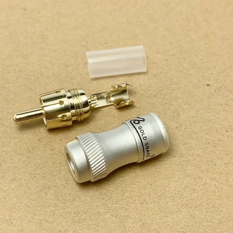 Jack hoa sen đực AV/RCA rắc ghim âm thanh hãng GOLD SNAKE