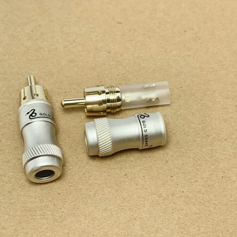 Jack hoa sen đực AV/RCA rắc ghim âm thanh hãng GOLD SNAKE