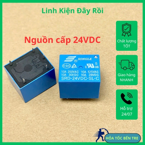 2 cái RELAY ROLE SRD 48VDC 24VDC 12VDC 09VDC 05VDC 03VDC SL C 5 chân tải 10A 250V