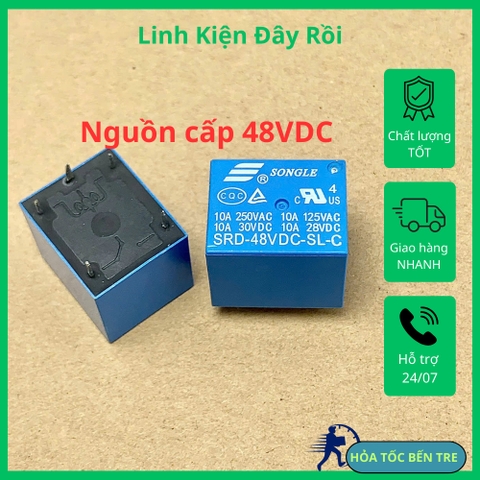 2 cái RELAY ROLE SRD 48VDC 24VDC 12VDC 09VDC 05VDC 03VDC SL C 5 chân tải 10A 250V