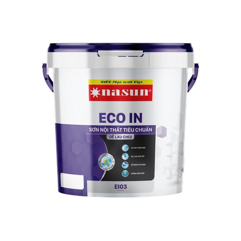SƠN NỘI THẤT TIÊU CHUẨN DỄ LAU CHÙI NASUN ECO IN