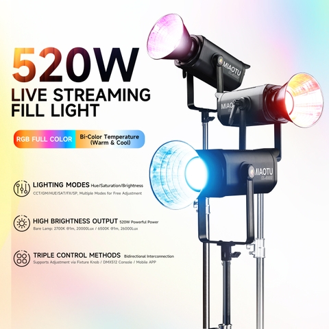 Đèn LED MIAOTU CL-500R RGB 520W Chính Hãng | EMAILY.PRO