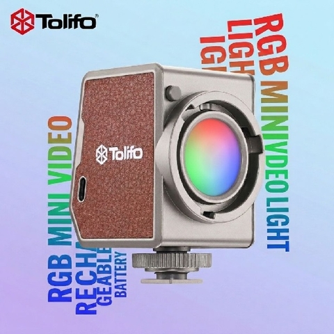 Đèn LED RGB Mini TOLIFO PL-15RGB 15W Tích Hợp Pin Sạc Chính Hãng