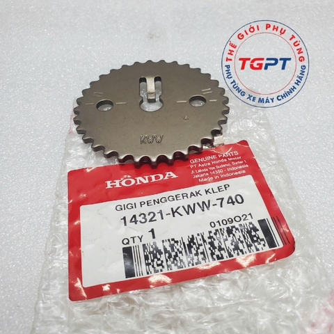 Bánh răng cam (32răng), Bánh cam Wave S110 2012, RSX 110, Super 110 (có gờ) /14321-KWW-740