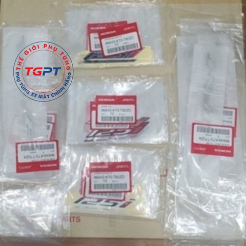 Bộ Tem WAVE 125i (4 tem) màu xanh /86643-K73-T60ZC/86649-K73-T70ZA
