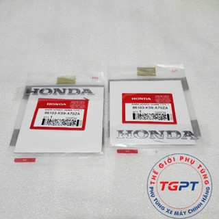 Tem chữ nổi Honda trắng dán cánh yếm Vario /86103-K59-A70ZA