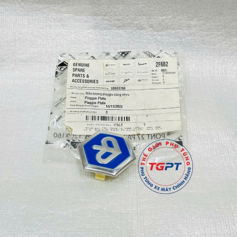 Tem nhãn Piaggio, Logo mặt nạ Liberty, Medley, Beverly, Fly - 1B003766