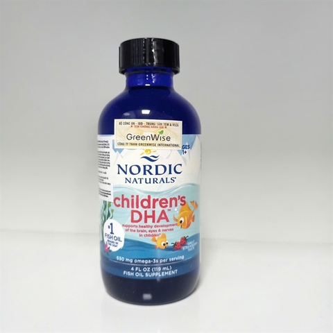 Siro bổ sung DHA Nordic Naturals Childeren's 119ml (1Y+)