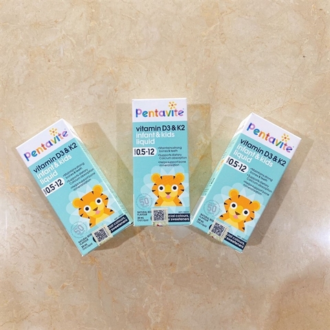 Pentavite vitamin D3&K2 Infant & Kids Liquid 30ml (6M+)
