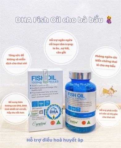 DHA bầu Fish oil Careline 1000mg cho mẹ bầu