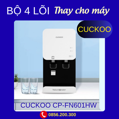 Lõi Máy Lọc Nước Nano Nóng Lạnh Cuckoo CP-FN601HW - Bộ 4 Lõi Lọc