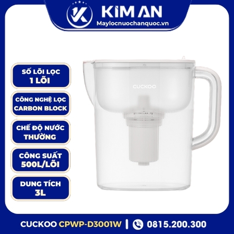 Bình Lọc Nước Cầm Tay Cuckoo Inspure CPWP-D3001W (3.0 Lít)