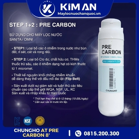 Lõi Lọc Nước ChungHo AT Pre-Carbon 8” (Model: Sanita, Sanita ICE)