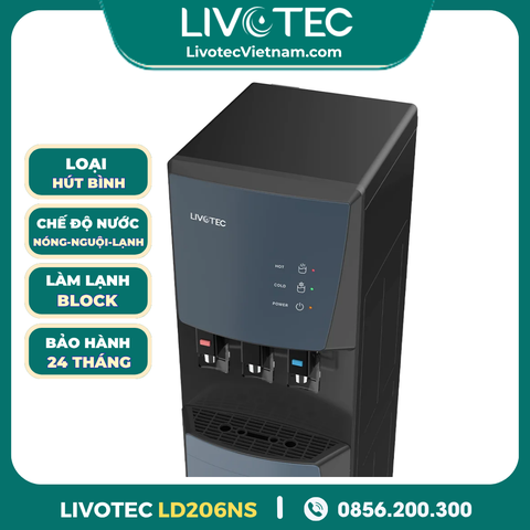 Cây Nước Nóng Lạnh Hút Bình Livotec LD206NS
