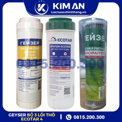 Bộ 3 Lõi Lọc Nước Geyser Ecotar 4