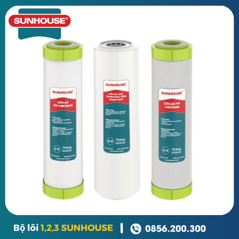 Bộ Lõi Lọc Nước 123 Sunhouse