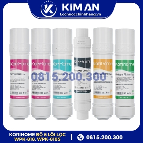 Bộ Lõi Lọc Nước Korihome WPK-818, WPK-818S