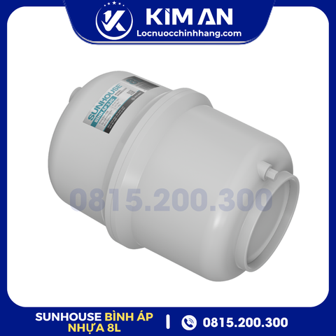 Bình Áp Nhựa 3.2G 8L Máy Lọc Nước SUNHOUSE