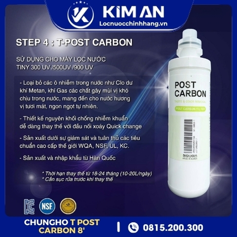 Lõi Lọc Nước ChungHo T Post Carbon 8” (Model: CHP-2321D)