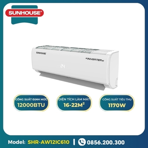 Máy lạnh Sunhouse 12000 BTU 1 chiều Inverter SHR-AW12IC610