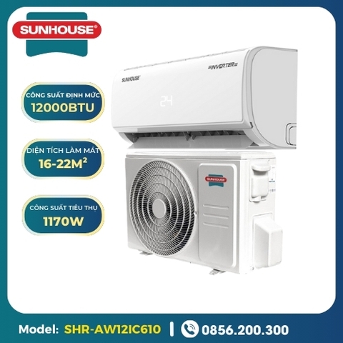 Máy lạnh Sunhouse 12000 BTU 1 chiều Inverter SHR-AW12IC610