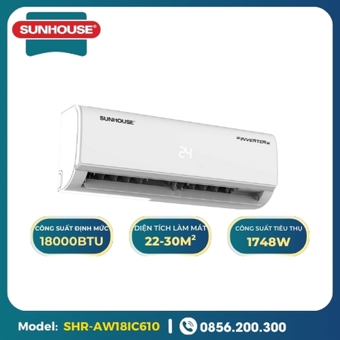 Máy lạnh Sunhouse 18000 BTU 1 chiều Inverter SHR-AW18IC610