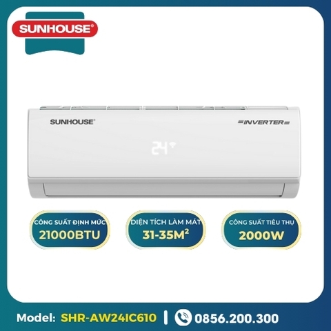 Máy lạnh Sunhouse 24000 BTU 1 chiều Inverter SHR-AW24IC610