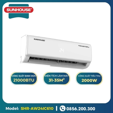 Máy lạnh Sunhouse 24000 BTU 1 chiều Inverter SHR-AW24IC610