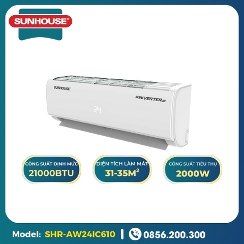 Máy lạnh Sunhouse 24000 BTU 1 chiều Inverter SHR-AW24IC610
