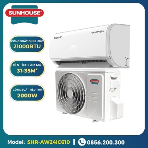 Máy lạnh Sunhouse 24000 BTU 1 chiều Inverter SHR-AW24IC610