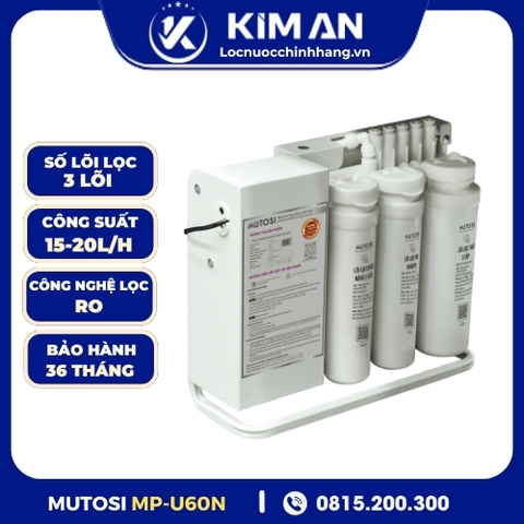 Máy lọc nước để gầm lõi thay nhanh Mutosi MP-U60N