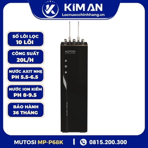 Máy Lọc Nước ĐIỆN GIẢI iON Kiềm Hydrogen Nóng Lạnh Nguội Mutosi MP-P68K