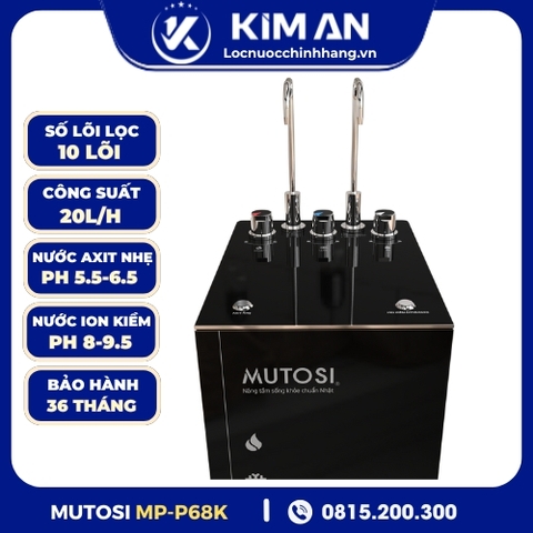 Máy Lọc Nước ĐIỆN GIẢI iON Kiềm Hydrogen Nóng Lạnh Nguội Mutosi MP-P68K