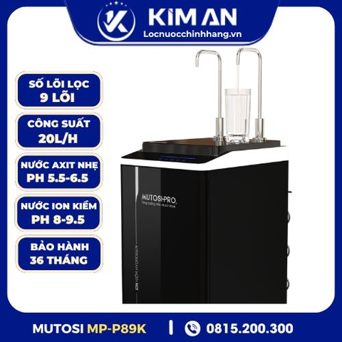 Máy lọc nước điện giải ion kiềm Hydrogen nóng nguội lạnh Mutosi MP-P89K