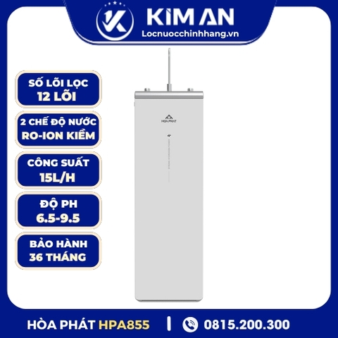 Máy lọc nước Hòa Phát Hydrogen ion kiềm RO HyperS HPA855