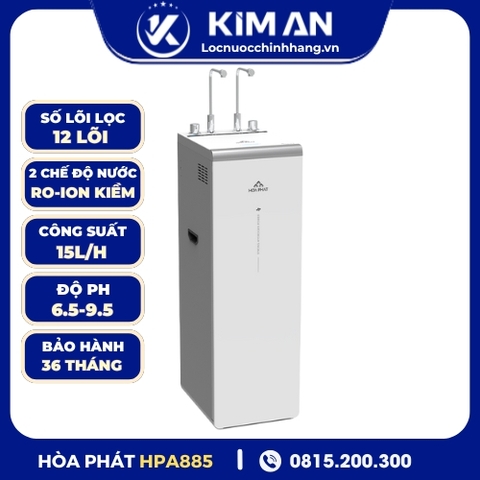 Máy lọc nước Hòa Phát Hydrogen ion kiềm RO nóng lạnh HyperS HPA885