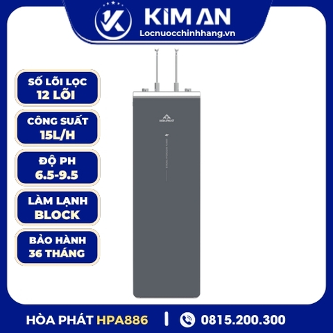 Máy lọc nước Hòa Phát Hydrogen ion kiềm RO nóng lạnh HyperS HPA886
