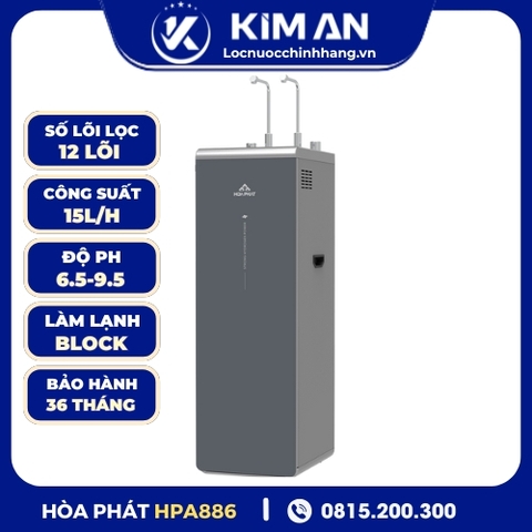 Máy lọc nước Hòa Phát Hydrogen ion kiềm RO nóng lạnh HyperS HPA886