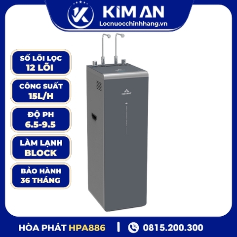 Máy lọc nước Hòa Phát Hydrogen ion kiềm RO nóng lạnh HyperS HPA886