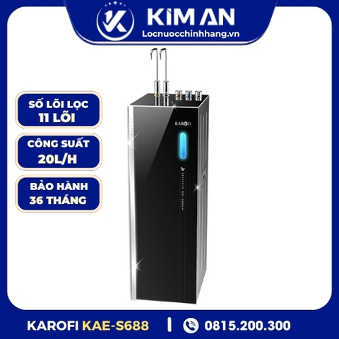Máy lọc nước Hydro-ion kiềm nóng lạnh Karofi KAE-S688