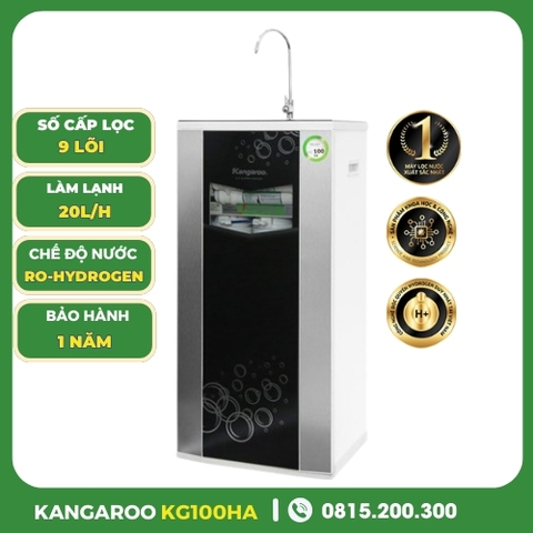 Máy Lọc Nước Kangaroo Hydrogen KG100HA Vỏ VTU Đen