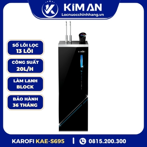 Máy lọc nước nóng lạnh Hydro-ion kiềm Karofi KAE-S695