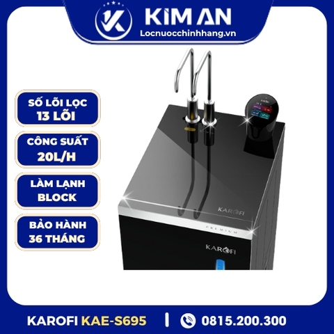 Máy lọc nước nóng lạnh Hydro-ion kiềm Karofi KAE-S695