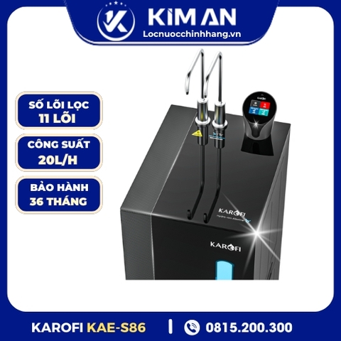 Máy lọc nước nóng lạnh Hydro-ion kiềm Karofi KAE-S86