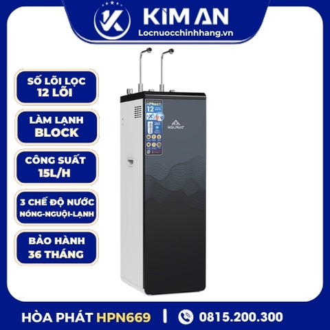Máy lọc nước RO nóng lạnh Hòa Phát HPN669