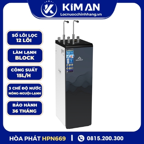 Máy lọc nước RO nóng lạnh Hòa Phát HPN669