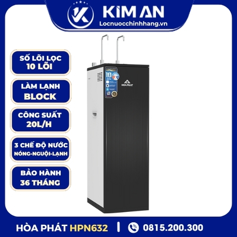 Máy lọc nước RO nóng nguội lạnh Hòa Phát HPN632