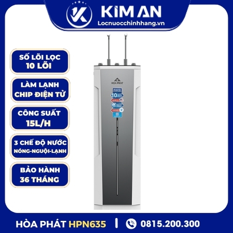 Máy lọc nước RO nóng nguội lạnh Hòa Phát HPN635